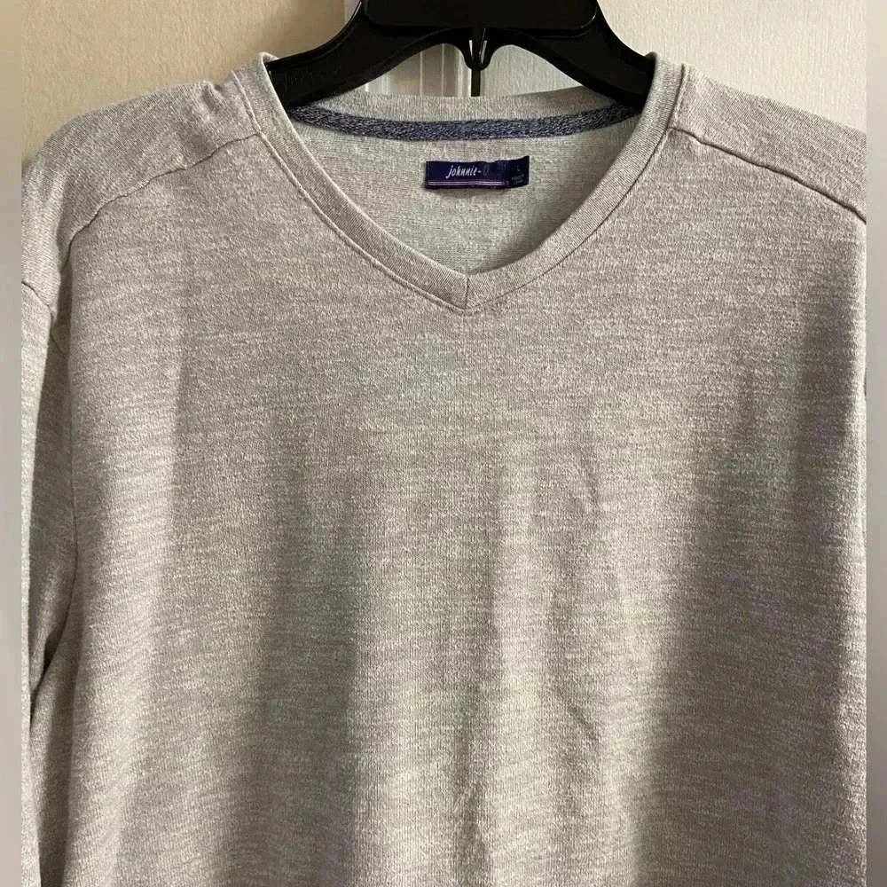 Johnnie O v neck top heather grey men‎ Large